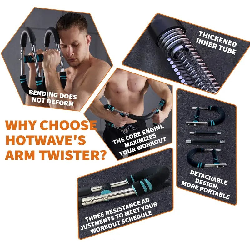 HOTWAVE Arm & Chest Trainer, Adjustable Portable Fitness Equipment for Men