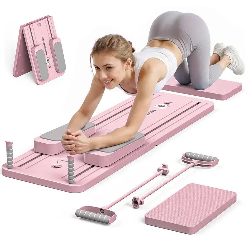 FEIERDUN Multi-functional Pilates Board | Ab & Core Strength Equipment | Foldable Home Reformer