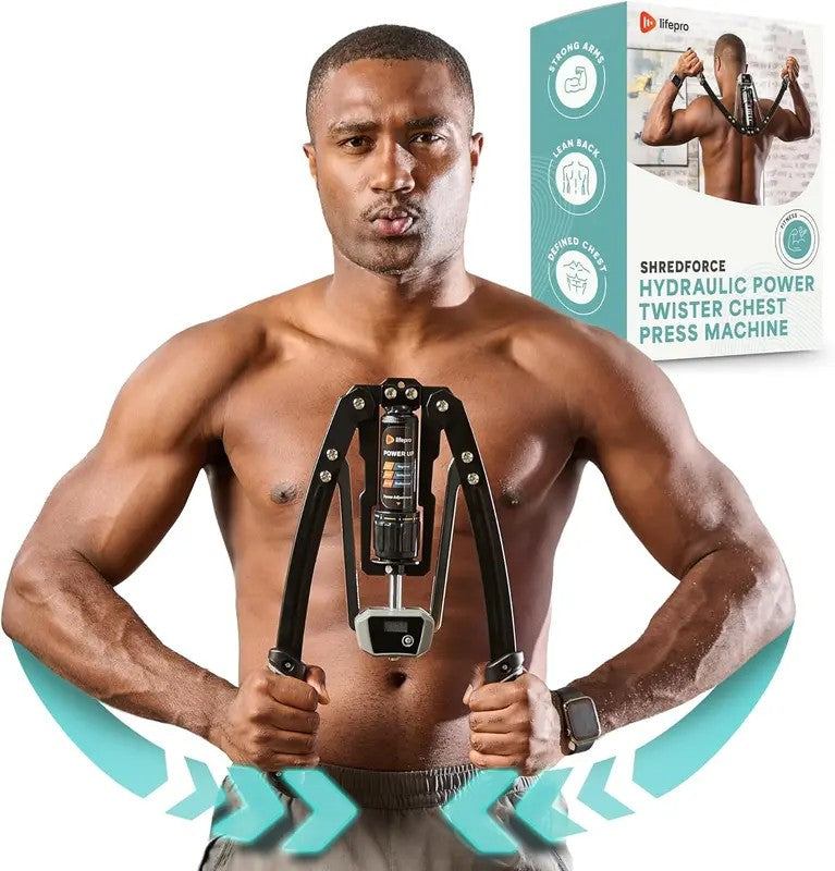 LifePro ShredForce Hydraulic Power Twister | Adjustable Strength Equipment (22–440lb) for Upper Body
